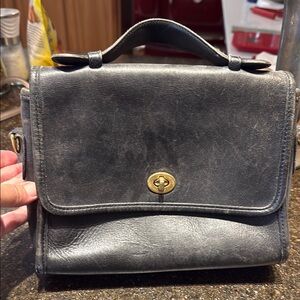 Coach Black Leather Clutch - no crossbody strap or tag #9870